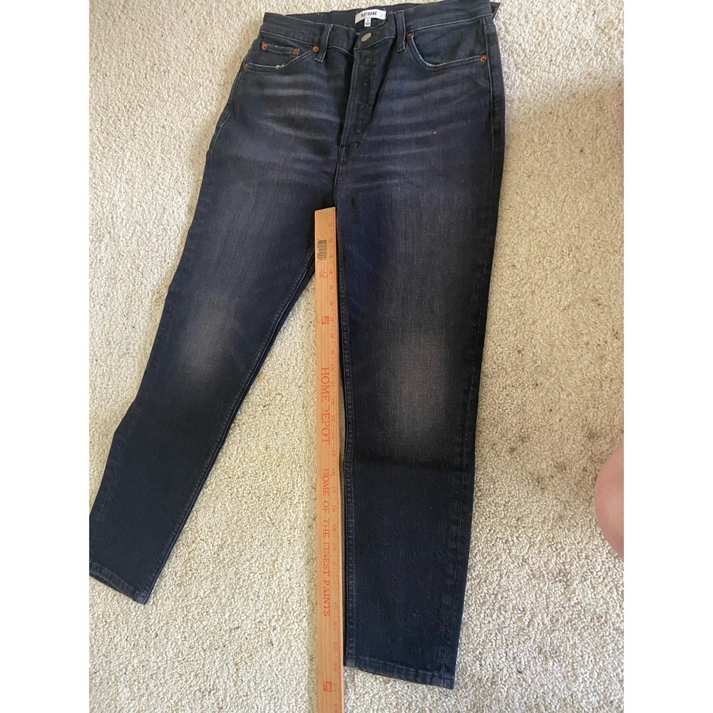 Women's Re/Done Black 31 -90s High Rise Ankle‎ Crop Jeans-Size 31-New With Tags - Picture 8 of 8